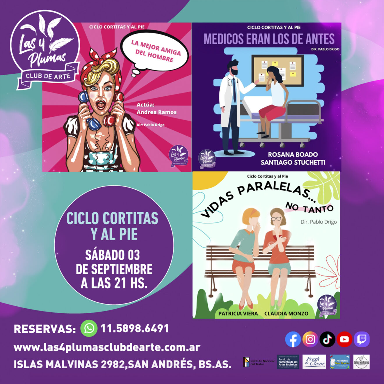 CORTITAS Y AL PIE CARTELERA SEPTIEMBRE 2022