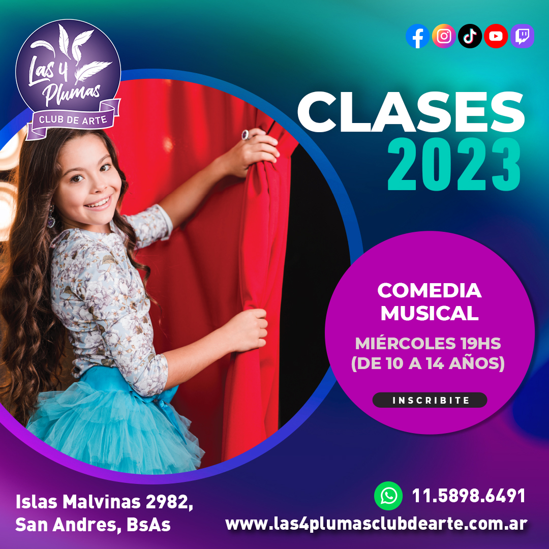 COMEDIA MUSICAL DE 10 A 14 AÑOS