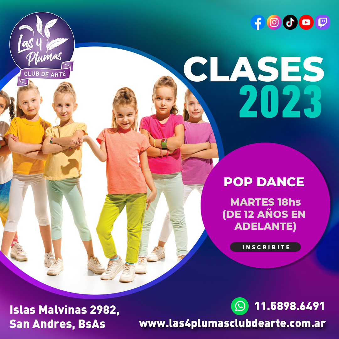 POP DANCE DE 3 A 6 AÑOS