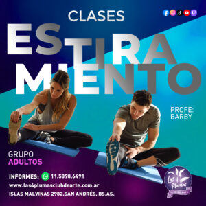 ESTIRAMIENTO LAS 4 PLUMAS CLUB DE ARTE