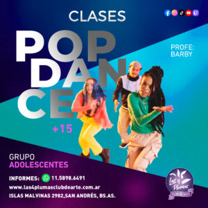 Clase de pop dance las 4 plumas club de arte