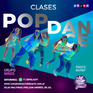 Clase de pop dance las 4 plumas club de arte